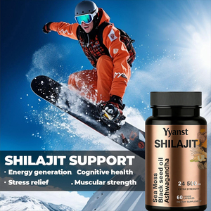 Cápsulas de alta calidad de marca privada con SHILAJIT, musgo marino, aceite de semilla negra y ashwagandha para el alivio del estrés y la salud cognitiva. - Product Image 3