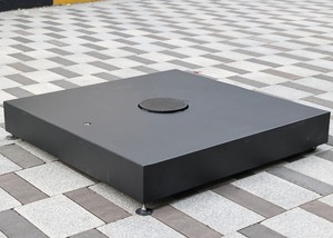 Base de <span class=keywords><strong>parasol</strong></span> cantilever robuste pour extérieur, capacité de levage de 260 kg, avec double revêtement + 8 poids en granit <span class=keywords><strong>gris</strong></span> poli - Product Image 2