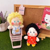Pendentif doudou personnalisé en peluche ultra douce en forme de tête, avec rembourrage en coton PP, pour anniversaire