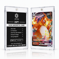 Étui magnétique fin JIN OU, compatible archivage, protection UV 35PT, présentoir de cartes à une touche