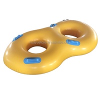 Tube gonflable de toboggan aquatique de trèfle à quatre feuilles chaud Portable Durable fait sur commande pour 2 passagers parc aquatique de tube de parc aquatique de PVC