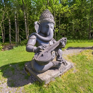 Statua Scultura in Marmo Personalizzata per Esterni, <span class=keywords><strong>Giardino</strong></span>, Parco Cittadino, Decorativa, Raffigurante <span class=keywords><strong>il</strong></span> Dio Indù Ganesha che Legge un <span class=keywords><strong>Libro</strong></span> - Product Image 4