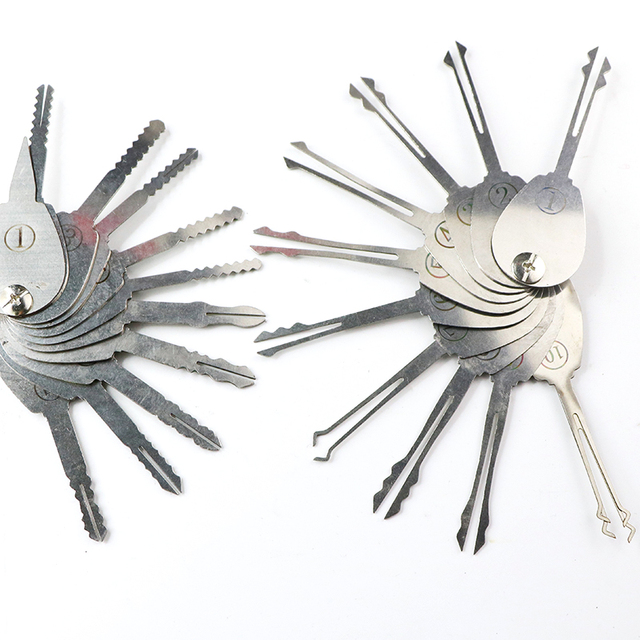 Cheap 10pcs Zinc Alloy Lock Pick Tools Transparent Padlock Extractor Set Locksmith Gift Training Set Lock Picking Tools