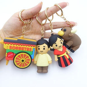 Gantungan Kunci PVC Lunak Custom Personalisasi 3D Kelinci Monyet Lucu Figur Kartun Animasi Grosir Gantungan Kunci Karet PVC - Product Image 3