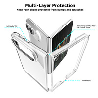 Coques de téléphone transparentes scintillantes pour Apple Fold, vente en gros, coques rigides en PC pour iPhone Duo, coques pour Samsung Z Fold 8 Ultra Flip