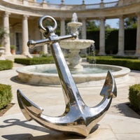 Statue de grande ancre en acier inoxydable, design moderne et luxueux, sur mesure, pour décoration de parc marin extérieur, à vendre
