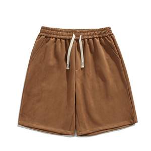 TKAN117D 100% coton hommes Bermuda Shorts décontracté ample tricoté tissage respirant taille moyenne dentelle grande taille cordon fermeture - Product Image 2