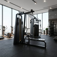 Máquina Combinada Comercial de PULL-DOWN y Remo Bajo, Equipo de Gimnasio de Doble Función para Espalda, Estación de Entrenamiento de Fuerza y Fitness