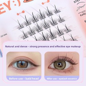 Faux cils auto-adhésifs sans colle Marian, motif tournesol, pour femmes, en cheveux synthétiques naturels, imitation <span class=keywords><strong>livre</strong></span>, application facile - Product Image 2