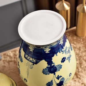 Pot à gingembre en céramique dorée à motifs floraux avec couvercle, vase décoratif en porcelaine blanche de luxe pour la décoration de la maison, ornement de table, pot de rangement - Product Image 6