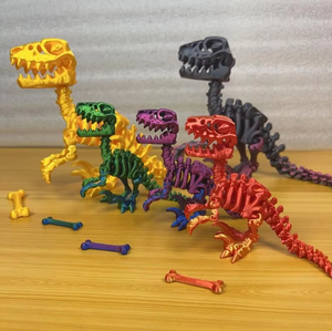 Esqueleto de <span class=keywords><strong>Velociraptor</strong></span> impreso en 3D, <span class=keywords><strong>juguete</strong></span> para niños, período Jurásico, figura de Animal de plástico, regalo decorativo para niños - Product Image 3