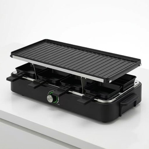 Grill à <span class=keywords><strong>raclette</strong></span> 1400W, grill électrique pour 8 personnes avec plaque en aluminium antiadhésive amovible, grill BBQ sans fumée pour l'intérieur, idéal pour les fêtes de famille - Product Image 6