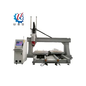 Single station 5 axis cnc milling machine cnc router 3d wood carving machine UW-A1212-25A for foam stone metal sculpture