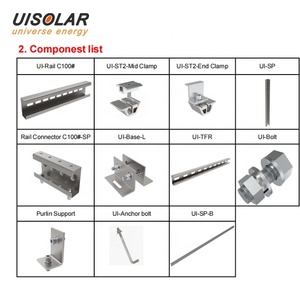 Uisolar tùy chỉnh 2mW 5KW ST5 mặt đất gắn kết hệ thống nhà máy trực tiếp nhôm kẽm thép & thép mạ kẽm năng lượng mặt trời nhà máy điện - Product Image 5