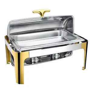 Chafing Dish Buffet Set Stainless Steel Square Stainless Steel Chafing Dish Buffet Stove / Food Warmer Buffet Stove For Sale