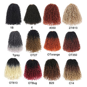 Pre looped Yanky Twist Crochet Hair Bohemian Spring Mini Twist Short Crochet Hair Boho Crochet Trenzas Estilos de cabello Yanky Twist - Product Image 6