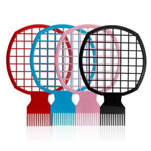 Logotipo personalizado multifunción Afro hombres trenza peine 2 en 1 rizo peine raqueta de tenis estilo herramientas de peluquería - Product Image 3