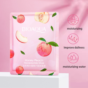 Masque BIOAQUA en marque propre pour les soins de la peau, masque hydratant à la pêche biologique, masque de beauté pour le visage - Product Image 2