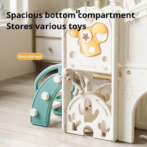 Set da gioco per interni per bambini con scivolo e recinzione per i più piccoli - Product Image 4