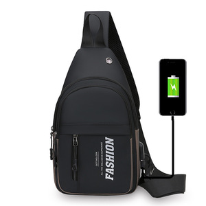 Men's Crossbody Bag Fashionable Chest Bag Multi-functional Single Shoulder Bag For Everyday Use Gray Black Blue Green - Product Image 2