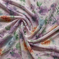 93% polyester 7% Spandex tricoté Flower Power Net imprimé tissu de maille extensible avec impression numérique