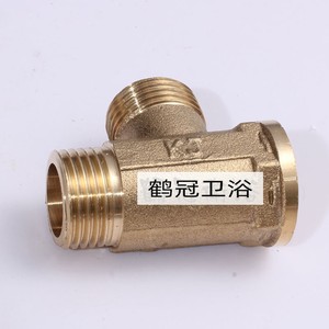 Copper Tee <b>Adapter</b> 20mm Brass Male Female Thread Pipe Fitting Connector - Product Image 4