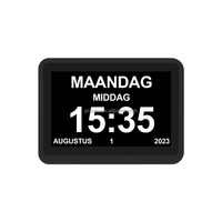 Jam Alarm kalender Digital tampilan LCD 10 inci, bahan lanjut usia 7 8 10 inci dengan tampilan LCD yang mudah digunakan dan pengingat pil