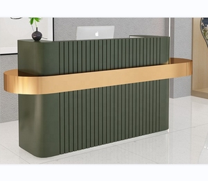 Customizable Modern <strong>Pink</strong> MDF Reception Desk with LED Light Durable Stylish Cashier Counter for Office <strong>Beauty</strong> <strong>Salon</strong> or Hotel - Product Image 4