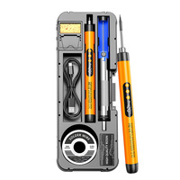 Soldador Portátil sin Pantalla con Batería de Litio de 800mAh, Juego Estándar Naranja, Herramienta de Soldadura Recargable por USB para Reparación de PCB