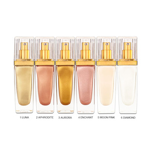 Private Logo Vegan Highlighter Liquid Shimmer Maquillaje facial y corporal Brighten and Glow Bronzer - Product Image 4