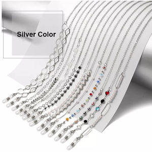 Nouvelle Chaîne de Lunettes Plaquée Or à Rétention de Couleur Antidérapante Chaîne pour Masque en Métal Perle Perle Colorée Cristal Chaîne pour Lunettes de Soleil - Product Image 2