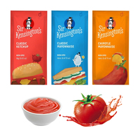 Machine d'emballage entièrement automatique multi-voies à scellage 4 côtés pour petits sachets de pâte liquide et sauce tomate