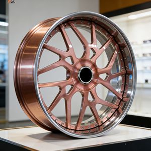 Jantes 5*114.3 20-24 pouces en alliage d'aluminium doré rose, jantes BBS, jantes forgé<span class=keywords><strong>es</strong></span> sur mesure pour Ford <span class=keywords><strong>Explorer</strong></span>, Toyota Land Cruiser - Product Image 3