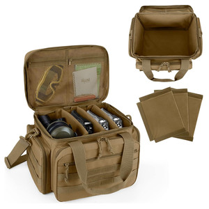 Sac tactique compact pour armes à feu pour revolvers rembourré sac à bandoulière en nylon pour hommes avec 6 fentes pour magazines - Product Image 2