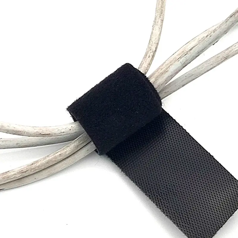 Strong Strength Soft Black Good Quality Nylon OEM Customized Velcroes Fire Retardant Back to Back Hook and Loop