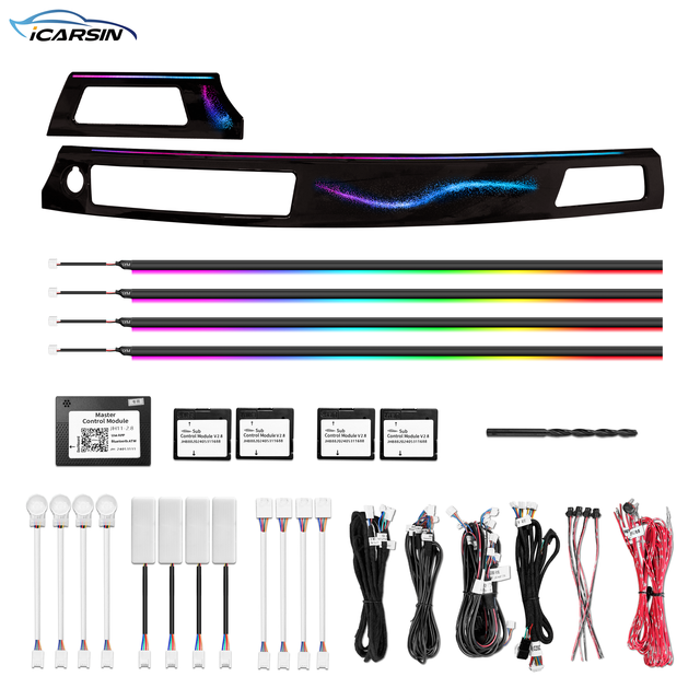 ICarsin 64 Colors Dynamic Ambient Light for BMW E90 2005-2012 3 Series Car Interior LED Lighting Upgrade Trim Accessories