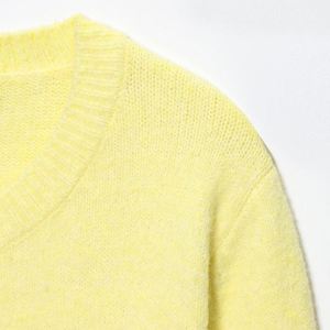 Suéter de Punto Color Crema Francés, Moda Otoño 2025 para Mujer, Estilo Retro, Manga Larga, Corte Casual - Product Image 4