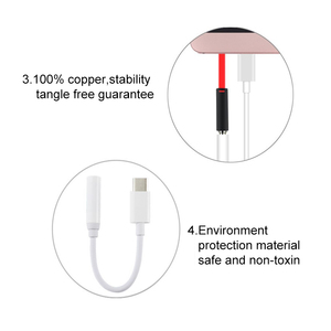 Tipo-C A 3.5mm Nuovo <span class=keywords><strong>di</strong></span> Ricarica Audio <span class=keywords><strong>Jack</strong></span> <span class=keywords><strong>Per</strong></span> <span class=keywords><strong>Cuffie</strong></span> <span class=keywords><strong>di</strong></span> Tipo C Adattatore - Product Image 4