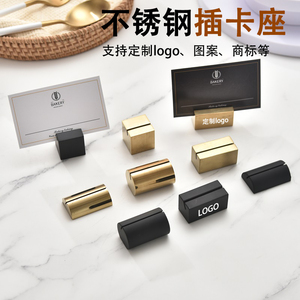 Stainless Steel <b>Card</b> Holder Menu Clip <b>Table</b> Number Price Indicator Business <b>Card</b> Stand - Product Image 2