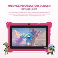 Tablet Anak C Idea 7 Inci Layar IPS Android 12 Tablet Kamera Ganda 6GB+128GB Prosesor MTK 5000mAh 2.4G/5G Wi-Fi Edukasi Baru