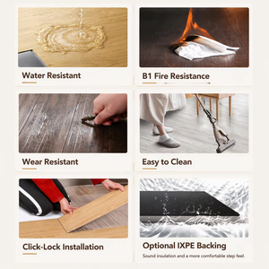 <span class=keywords><strong>Parquet</strong></span> flottant en PVC rigide de luxe, vinyle SPC, motif chevrons, pour cuisine et école, durable, en stock - Product Image 6