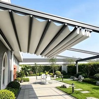 Toit coulissant pliable en alliage étanche et résistant à la rouille en PVC pour terrasse extérieure, garage, cour, patio