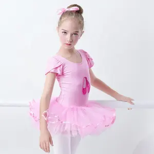 Ballet Leotards for Girls Full Skirted Dance Sequin Tutu Dress Party Costumes