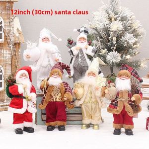 Decoraciones Navideñas, Santa Claus de Tela de 30 cm, Hecho a Mano, Nuevo, Adorno para Ventana, Juguetes - Product Image 1