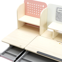 Vente en gros Bureau d'étude en bois réglable en hauteur pour enfants Table d'apprentissage ergonomique pour l'école à domicile avec grand tiroir pour chambre à coucher