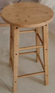 Ergonomic footrests mạnh mẽ 4-chân thiết kế tự nhiên nâu backless Vòng truy cập Phân tre thanh phân ăn nhà bếp ghế - Product Image 5