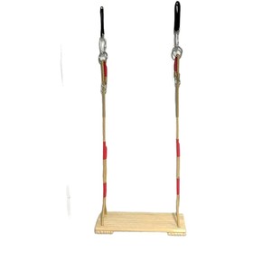 Wooden Swing Solid Wood Seat 1 Person 330 Pounds Max Load Indoor Outdoor Use - Product Image 5