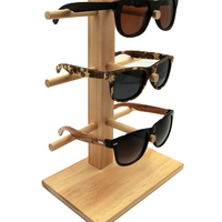 Porte-lunettes en bambou naturel, 20 pièces, en bois de bambou naturel, fait à la main, présentoir pour lunettes