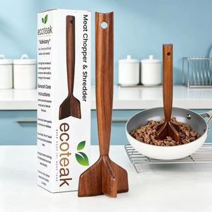 Wooden potato masher, <b>meat</b> slicer, hamburger powder <b>grinder</b>, potato masher, kitchen utensils, cooking tools - Product Image 1