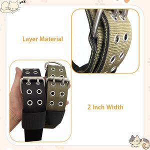 <span class=keywords><strong>Collar</strong></span> de perro ajustable de nailon para mascotas de entrenamiento táctico de 2 pulgadas de ancho para exteriores con forro cómodo y hebilla resistente - Product Image 4